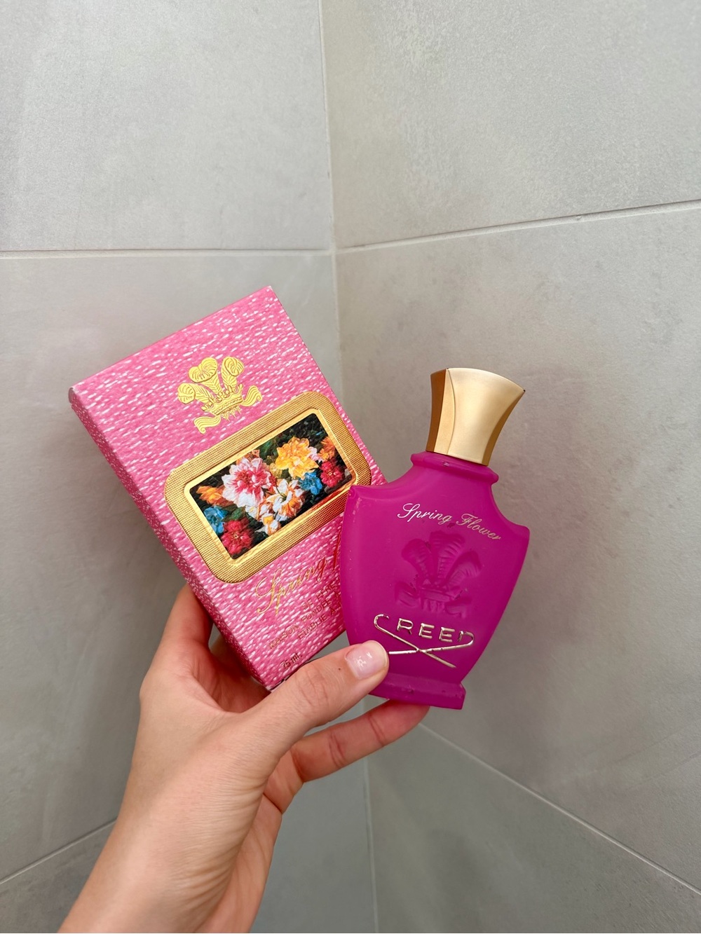 Creed Spring Flower 75ml Empty Perfume Bottle + Original Box Combo